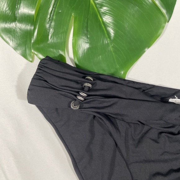 NEW Becca [ Small ] Reconnect Hipster Bikini Bottoms in Black‎ - Picture 4 of 12